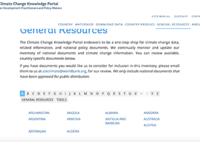 Portal de Conocimiento sobre Cambio Climático: World Bank