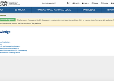 Portal de conocimiento Climate Adapt